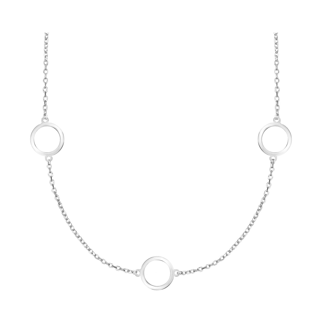 Kreis Halskette in 925 Silber