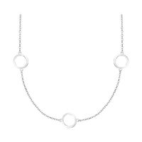 Kreis Halskette in 925 Silber