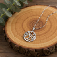 Baum Halskette in 925 Silber