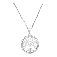 Baum Halskette in 925 Silber