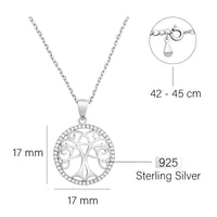 Baum Halskette in 925 Silber