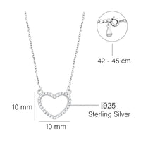 Herz Halskette in 925 Silber
