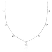 Plättchen Halskette in 925 Silber