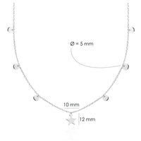 Plättchen Halskette in 925 Silber