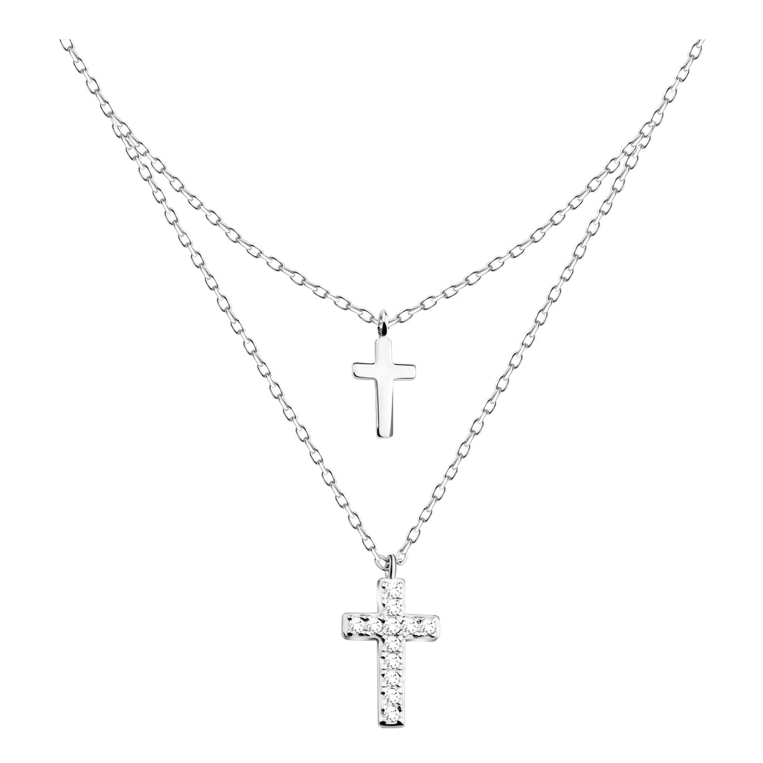 Kreuz Halskette in 925 Silber