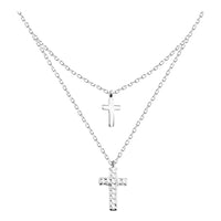 Kreuz Halskette in 925 Silber