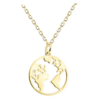 Welt Halskette in 925 Silber