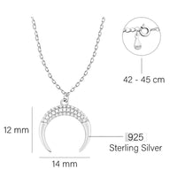 Mond Halskette in 925 Silber