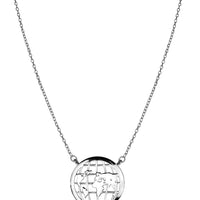 Welt Halskette in 925 Silber