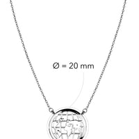 Welt Halskette in 925 Silber