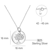 Baum Halskette in 925 Silber