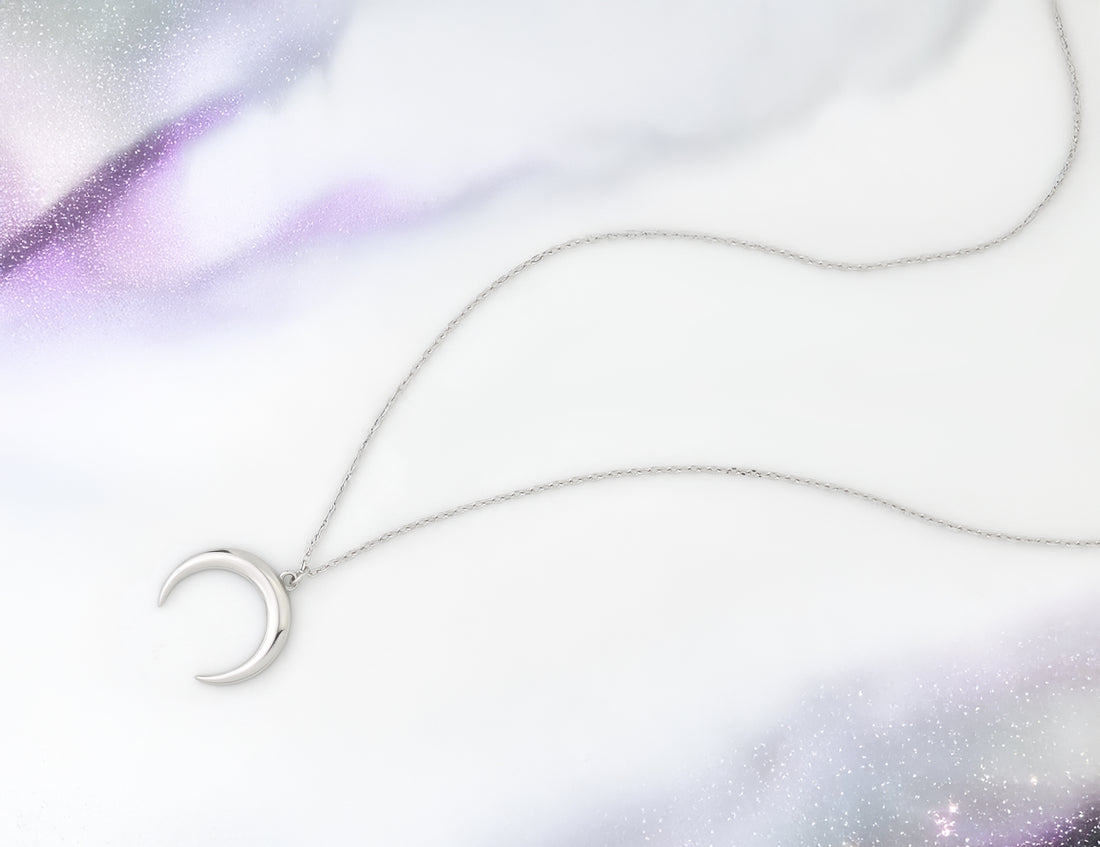 Mond Halskette in 925 Silber