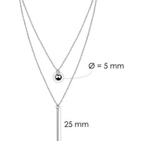 Stab Halskette in 925 Silber