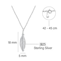 Flügel Halskette in 925 Silber