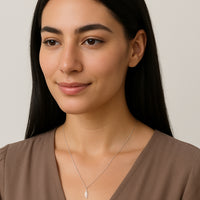 Flügel Halskette in 925 Silber