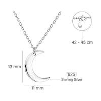 Maßenansicht von Mond Halskette in 925 Silber von Sofia Milani - N0241