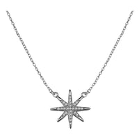 Stern Halskette in 925 Silber