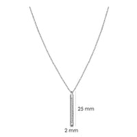 Stab Halskette in 925 Silber