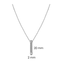 Stab Halskette in 925 Silber