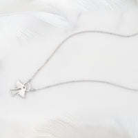 Flügel Halskette in 925 Silber