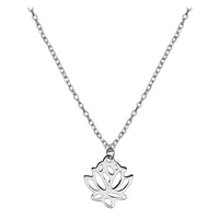 Blume Halskette in 925 Silber