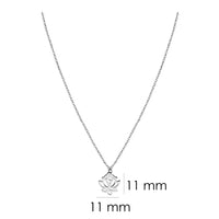 Blume Halskette in 925 Silber
