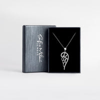Flügel Halskette in 925 Silber