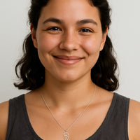 Flügel Halskette in 925 Silber