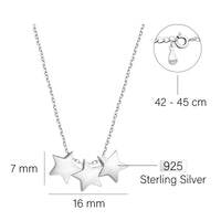Stern Halskette in 925 Silber