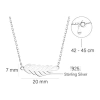 Blatt Halskette in 925 Silber