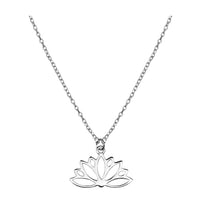 Blume Halskette in 925 Silber