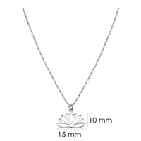 Blume Halskette in 925 Silber