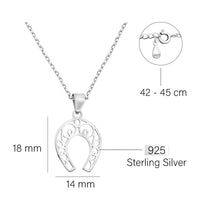 Hufeisen Halskette in 925 Silber