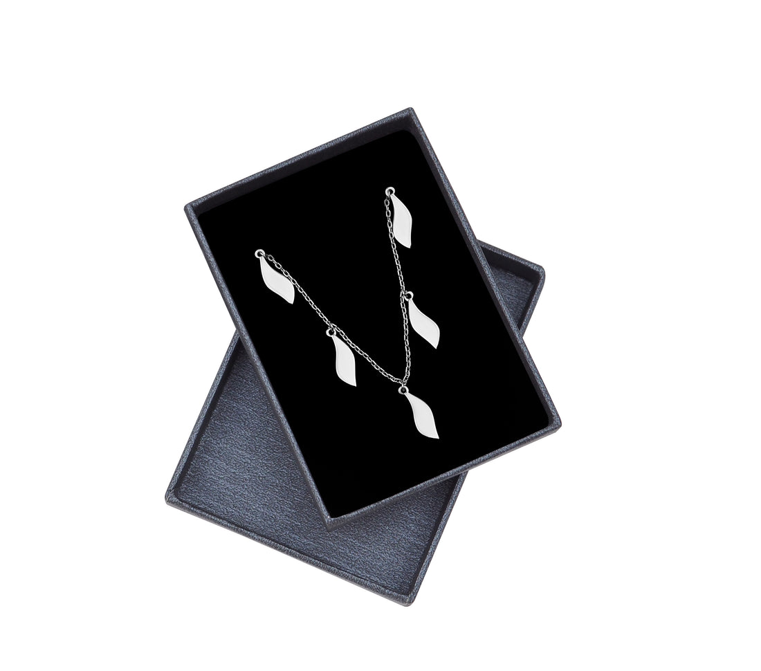 Plättchen Halskette in 925 Silber