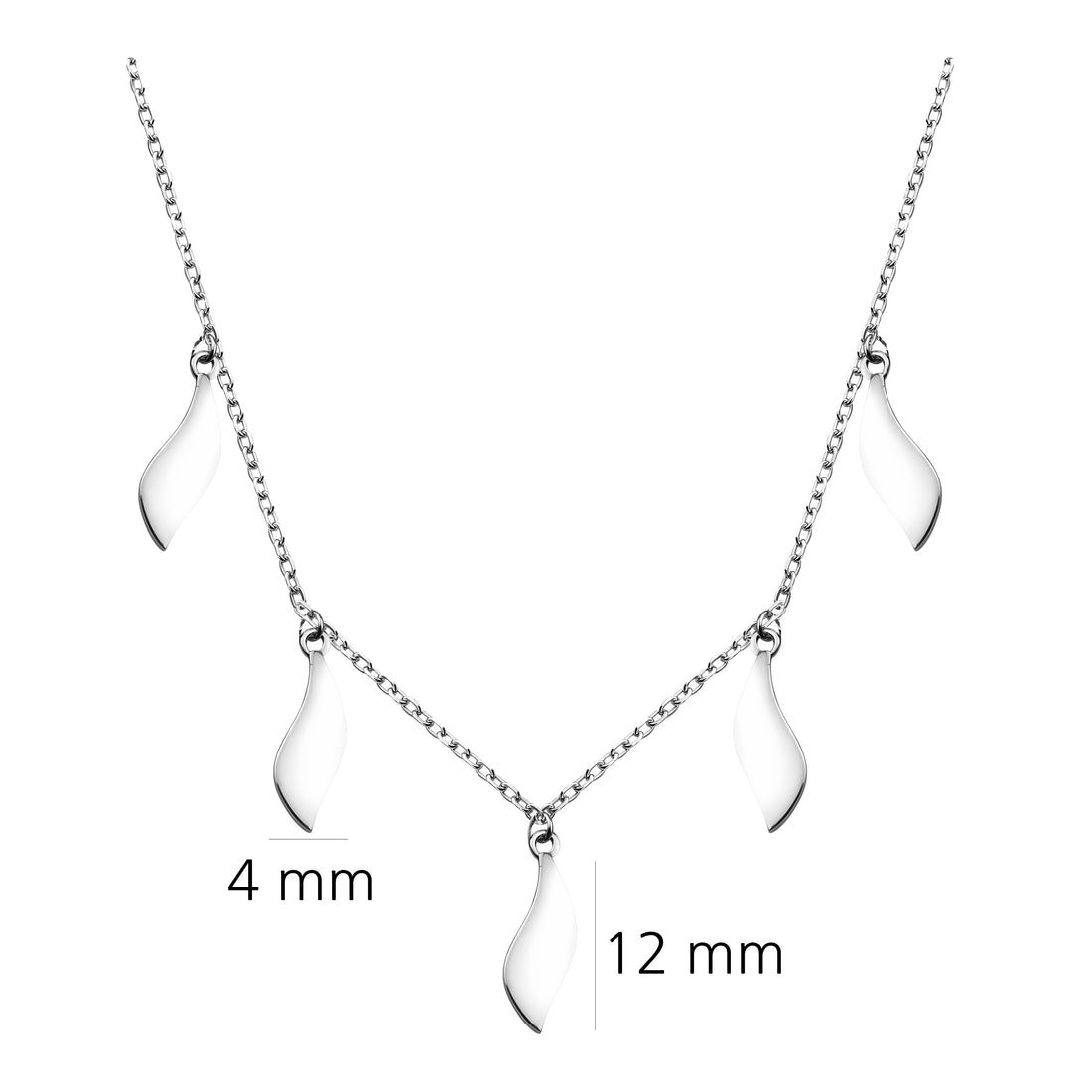 Plättchen Halskette in 925 Silber