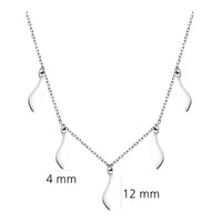 Plättchen Halskette in 925 Silber