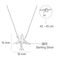 Flugzeug Halskette in 925 Silber