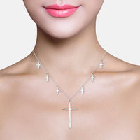 Kreuz Halskette in 925 Silber