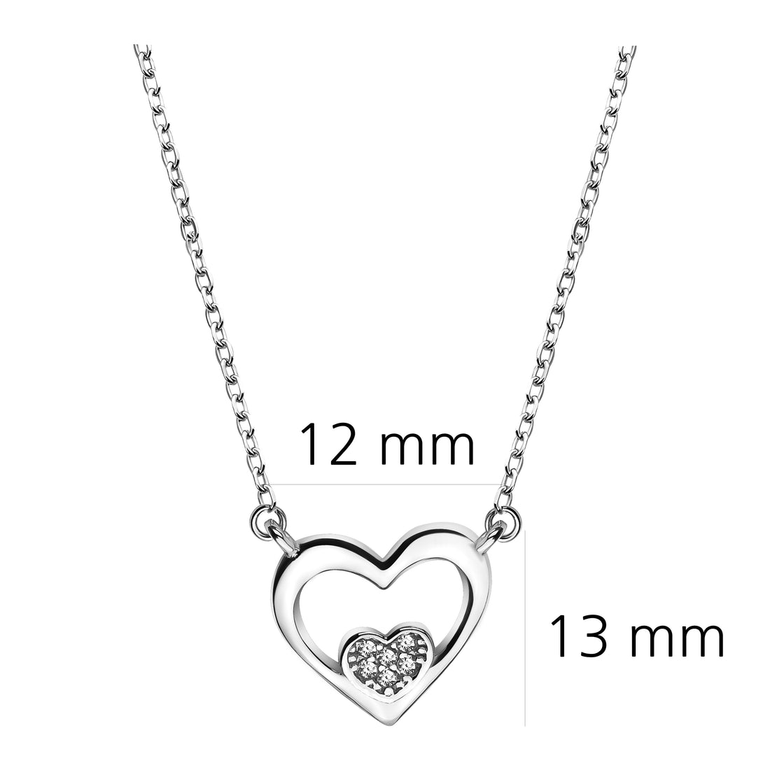 Herz Halskette in 925 Silber