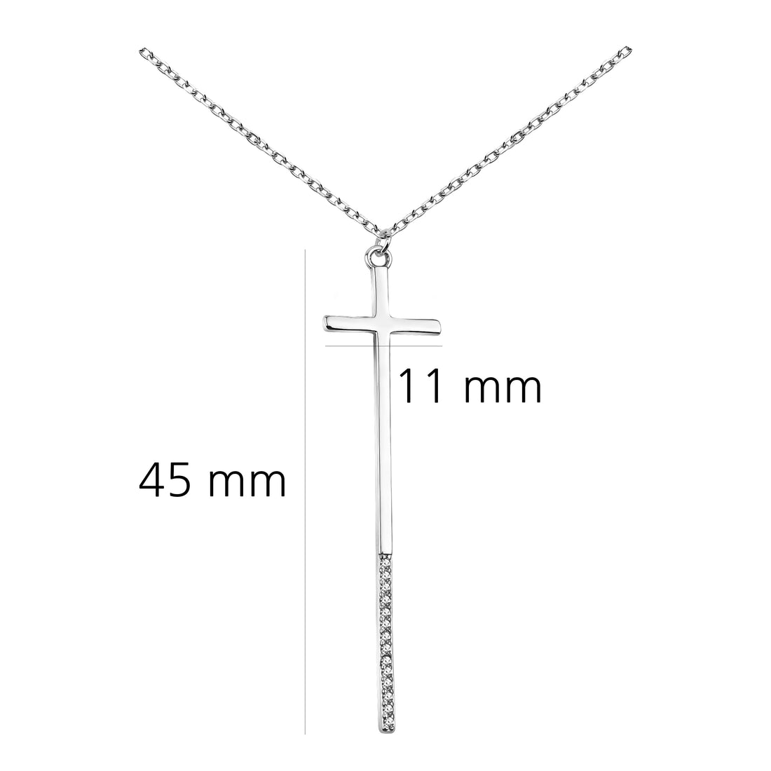 Kreuz Halskette in 925 Silber