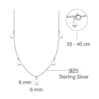 Stern Halskette in 925 Silber