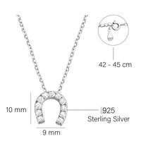 Hufeisen Halskette in 925 Silber