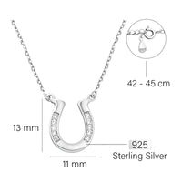 Hufeisen Halskette in 925 Silber