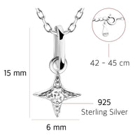 Stern Halskette in 925 Silber