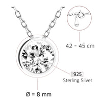 Zirconia Halskette in 925 Silber