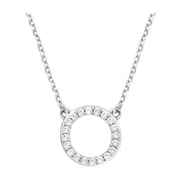 Kreis Halskette in 925 Silber