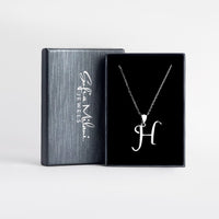 Buchstabe Halskette in 925 Silber