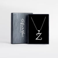 Buchstabe Halskette in 925 Silber