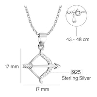 Pfeil Halskette in 925 Silber