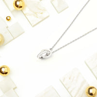 CloseUp Ansicht von Ring Halskette in 925 Silber von Sofia Milani - N0374